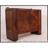 A 1930's Art Deco walnut sideboard.