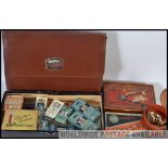 Dealers lot to include a gentlemans leather travelling case, large quantity of vintage razor blades,