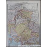 A Harmsworth Universal Atlas - folder of non bound maps to include North West India,