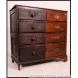 A 19th century Georgian country oak chest of drawers.