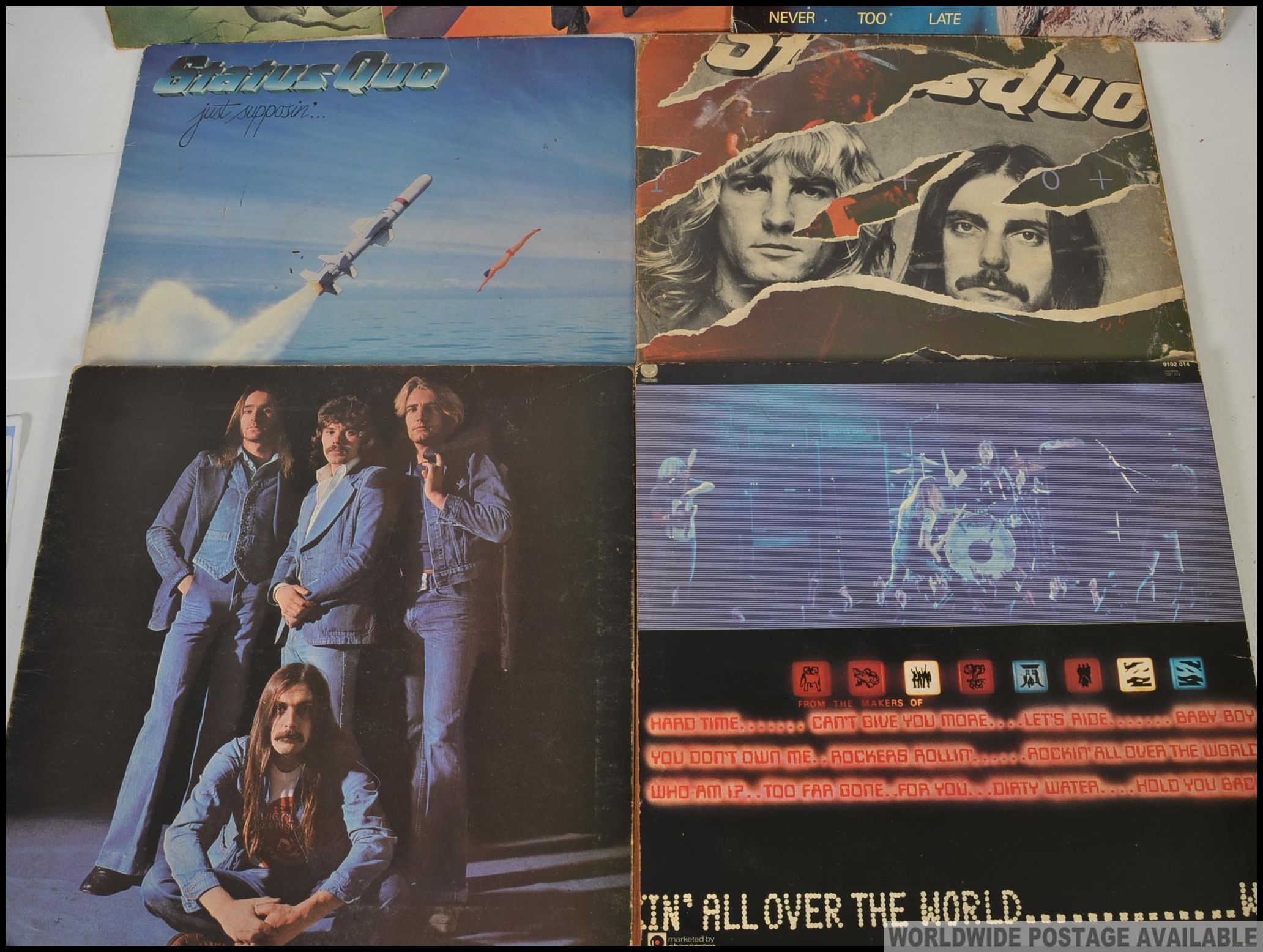 A collection f seven Status Quo vinyl music albums to include Status Quo, On The Level, - Bild 2 aus 3