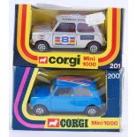 CORGI: Two vintage Corgi boxed diecast model Minis - 200 & 201,