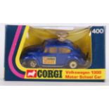 CORGI: An original vintage Corgi 400 Volkswagen 13000 ' Motor School Car ' diecast model.