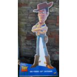 TOY STORY: An original shop display cardboard lifesize standee in the form of Woody from Toy Story.