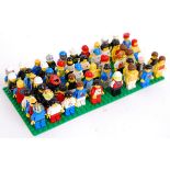 LEGO: A collection of 50+ assorted vintage Lego minifigures.