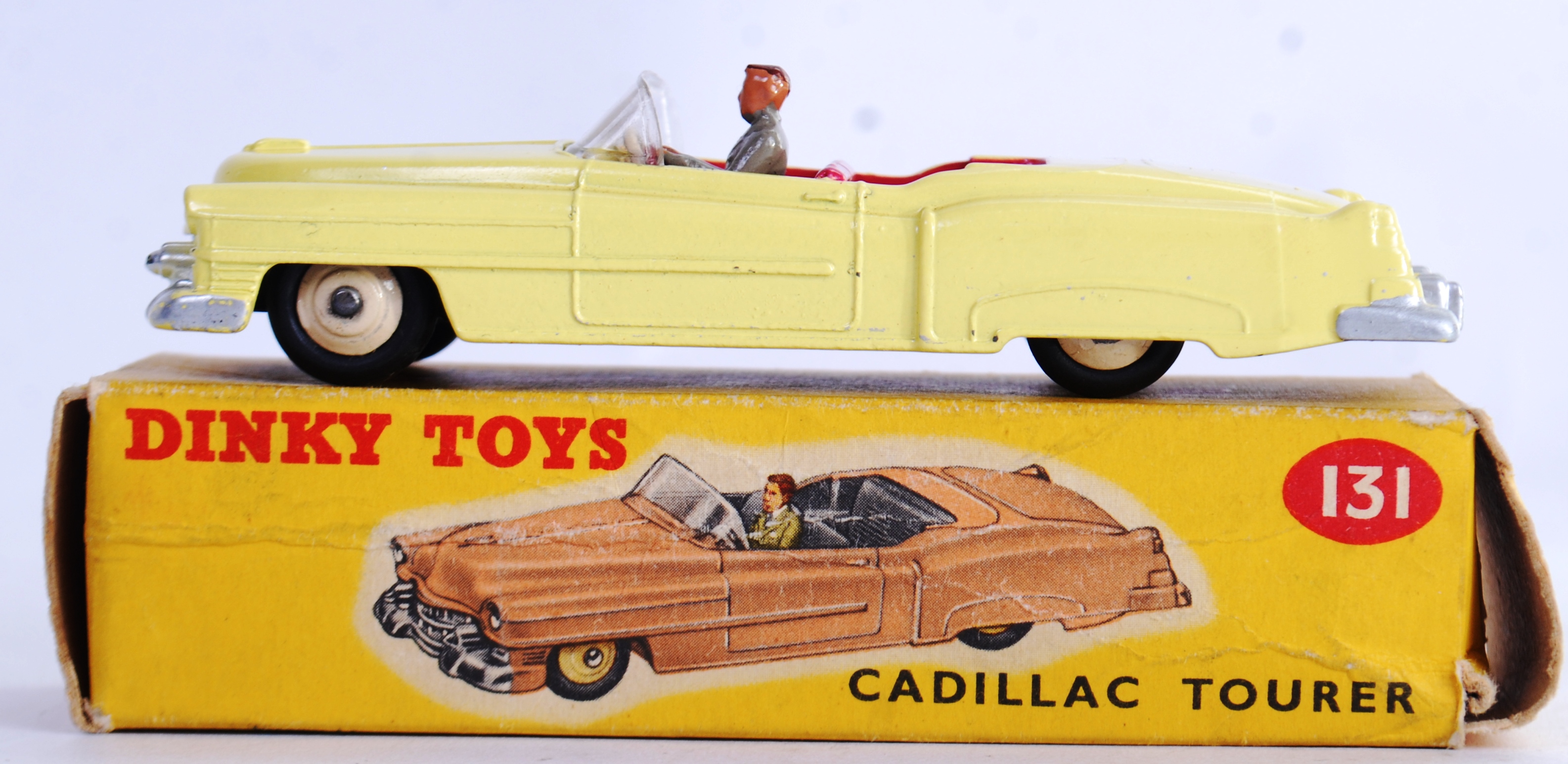 DINKY: An original vintage Dinky Toys 131 Cadillac Tourer diecast model car.