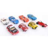 SCALEXTRIC: A collection of 8x vintage Scalextric cars - Metro, Ford Escort, Javelin, Electra,