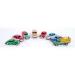 DINKY: A collection of 8x vintage Dinky diecast models, all loose, to include: 344, 470, 172, 40A,