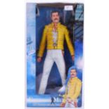 FREDDIE MERCURY: A large 18" action figure statue of Queen singer Freddie Mercury.