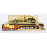 DINKY: An original vintage Dinky model diecast no. 225 Lotus F1 Racing Car.