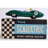 SCALEXTRIC: An original vintage Scalextric Lister Jaguar racing car MM / E1.