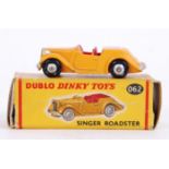 DUBLO DINKY; An original vintage Dublo Dinky Toys 00 gauge diecast model 062 Singer Roadster.