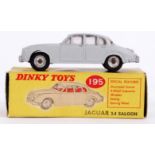 DINKY TOYS: An original vintage Dinky Toys diecast model 195 Jaguar 3.4 Saloon. In grey.