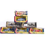 CORGI: A good collection of 7x original Corgi diecast model racing cars; 152, 154, 158, 150 and 159.