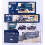 PICKFORDS: A collection of Corgi diecast models, all of Pickfords trucks,