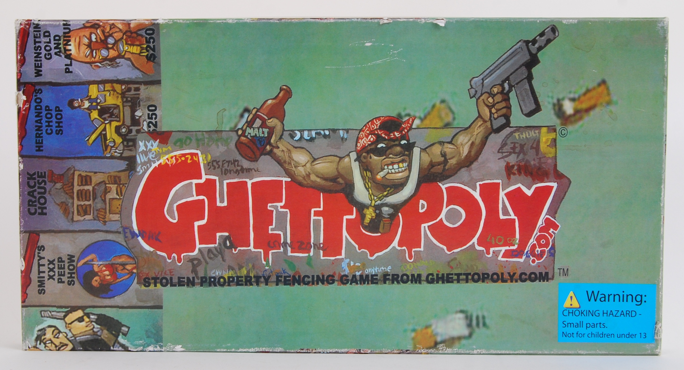 GHETTOPOLY; An unusual Ghettopoly board game.