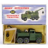 DINKY SUPERTOYS: An original vintage Dinky Supertoys military 661 Recovery Tractor diecast model.