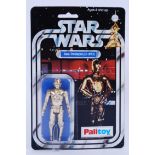 STAR WARS 12 BACK C3PO: An original vintage Star Wars 12 back carded action figure of C3PO.