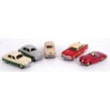 DINKY: A collection of 5x vintage Dinky diecast models, all loose, to include: 162, 164, 176,