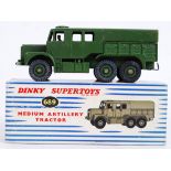 DINKY TOYS: An original vintage Dinky Toys military diecast model 689 Medium Artillery Tractor.