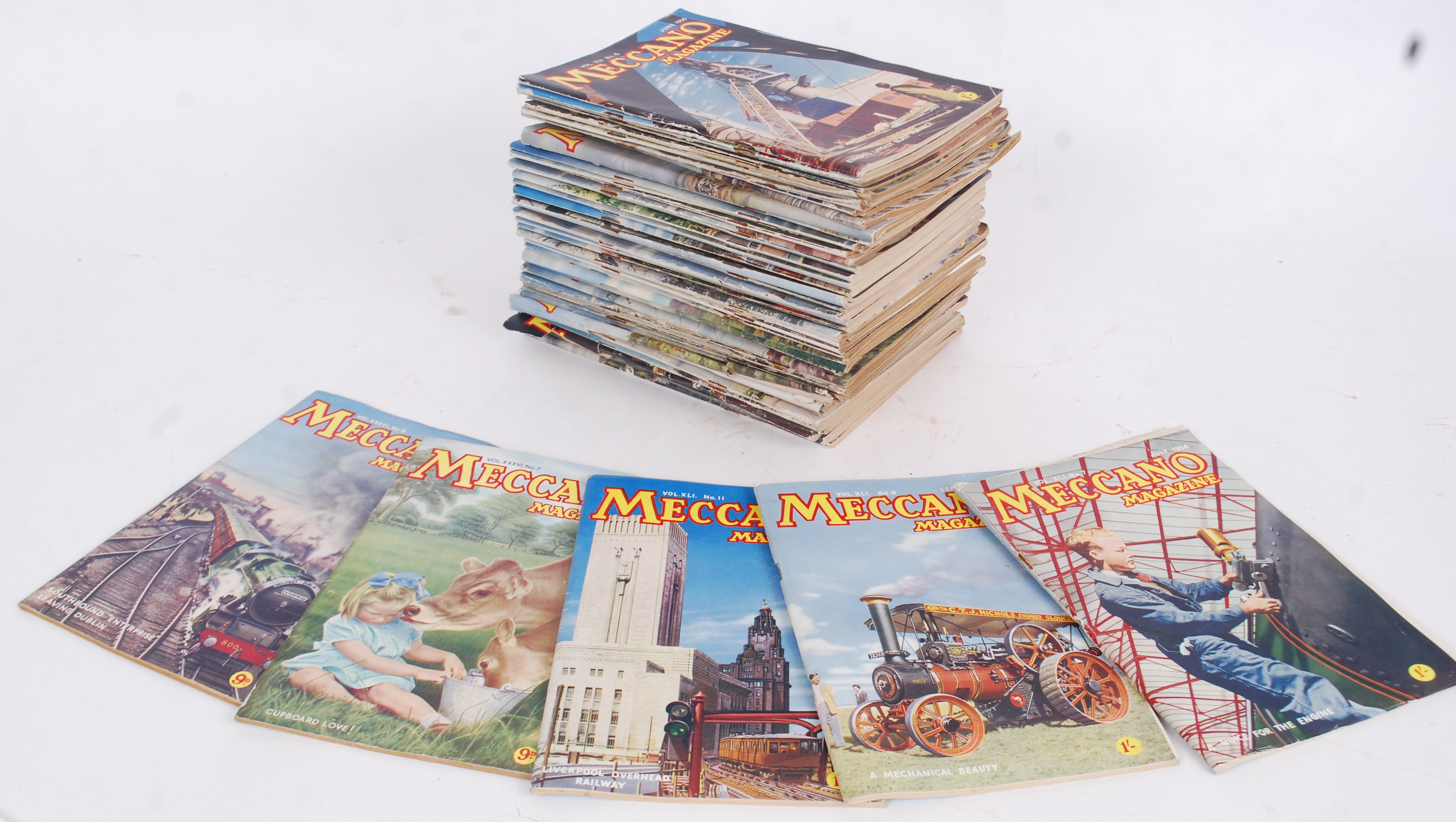 MECCANO MAGAZINES: A charming selection of 1947 - 1957 Meccano Magazines.