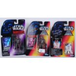 STAR WARS AUTOGRAPHS: A collection of 3x 1990's issue Star Wars carded action figures,