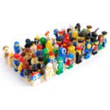 LEGO: A collection of 50+ assorted vintage Lego minifigures.