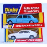 DINKY: Two original vintage Dinky Toys diecast model cars - 124 Rolls Royce Phantom,