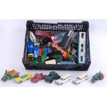 DIECAST: A collection of assorted loose vintage diecast model cars to include Corgi, Dinky,