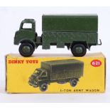 DINKY TOYS: An original vintage Dinky Toys military 621 3-Ton Army Wagon diecast model.