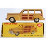 DINKY: An original vintage Dinky Toys 344 Plymouth Estate Car diecast model car.