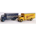 DINKY GUY VANS: Two original vintage Dinky diecast Guy model vans.