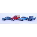 SPOT ON: A collection of 4x original vintage 1:42 scale Spot On diecast model cars to include 2x