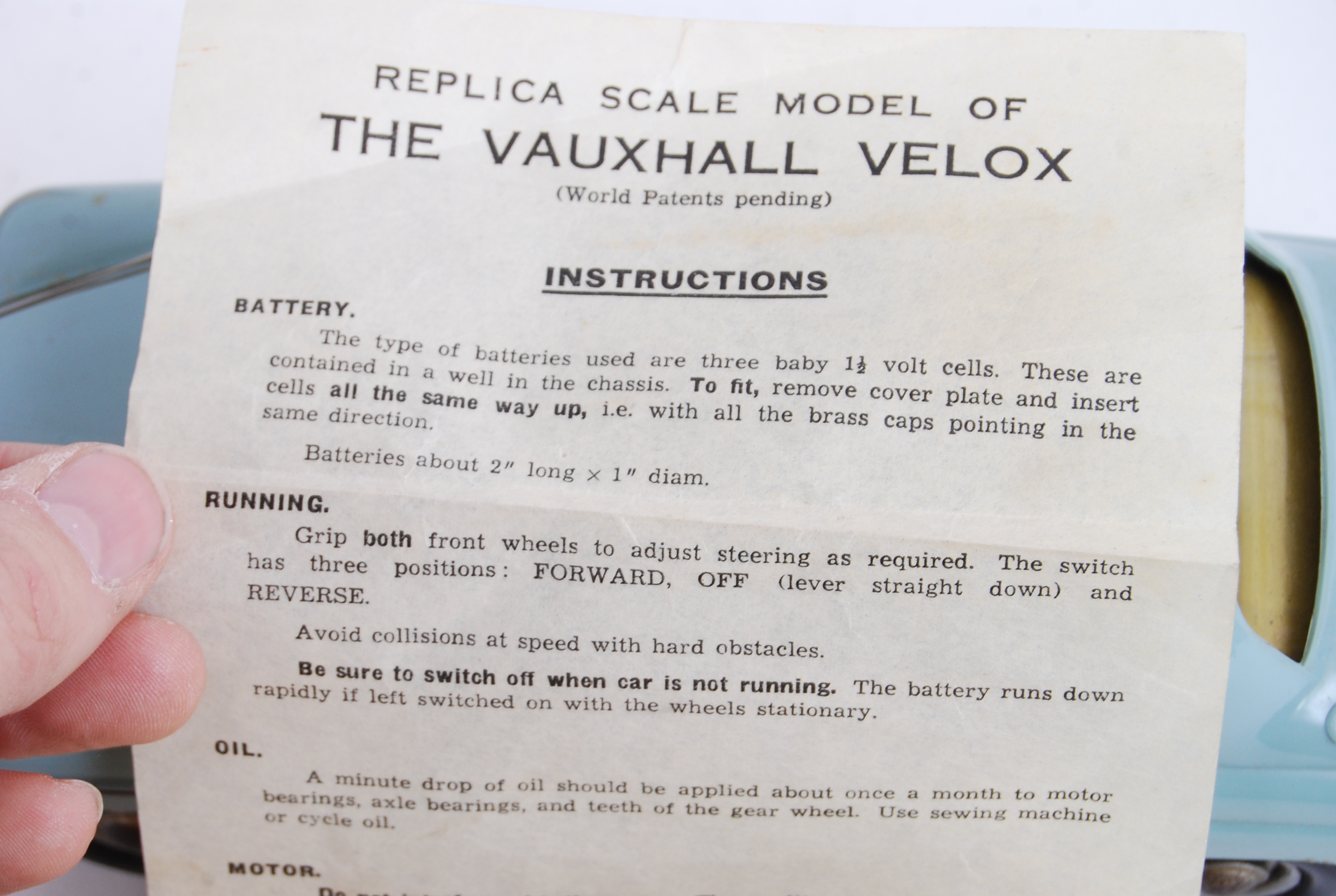 VICTORY INDUSTRIES: An original vintage plastic Victory Industries model Vauxhall Velox car. - Image 5 of 5