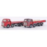 SPOT ON: Two original vintage Spot On 1:42 scale diecast model AEC Major 8 trucks / lorries.