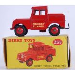 DINKY: An original vintage Dinky Toys 255 Mersey Tunnel Police Van diecast model car.