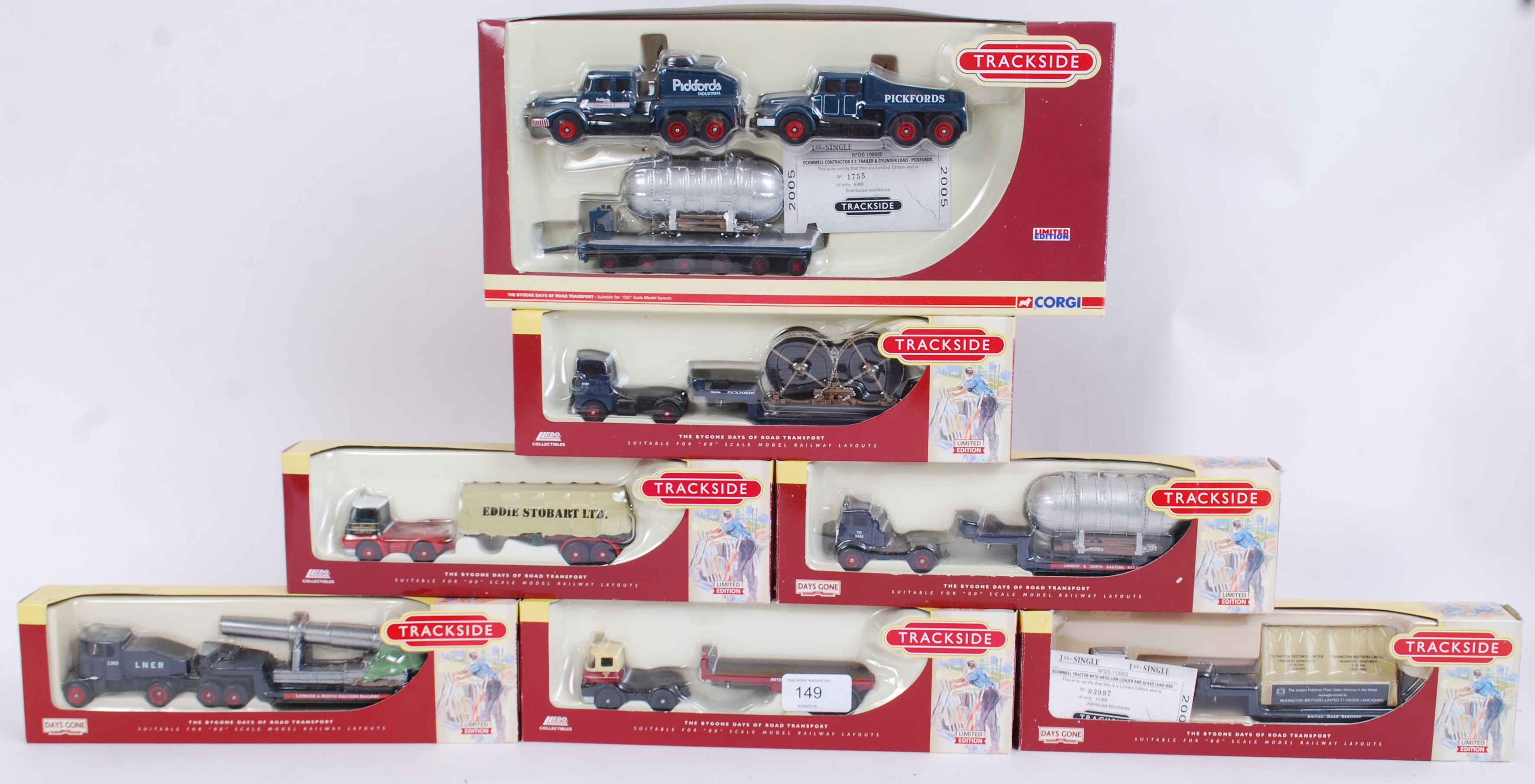 LLEDO: A collection of 7x Lledo Trackside limited edition gift sets - all Hauliers ( Eddie Stobart,