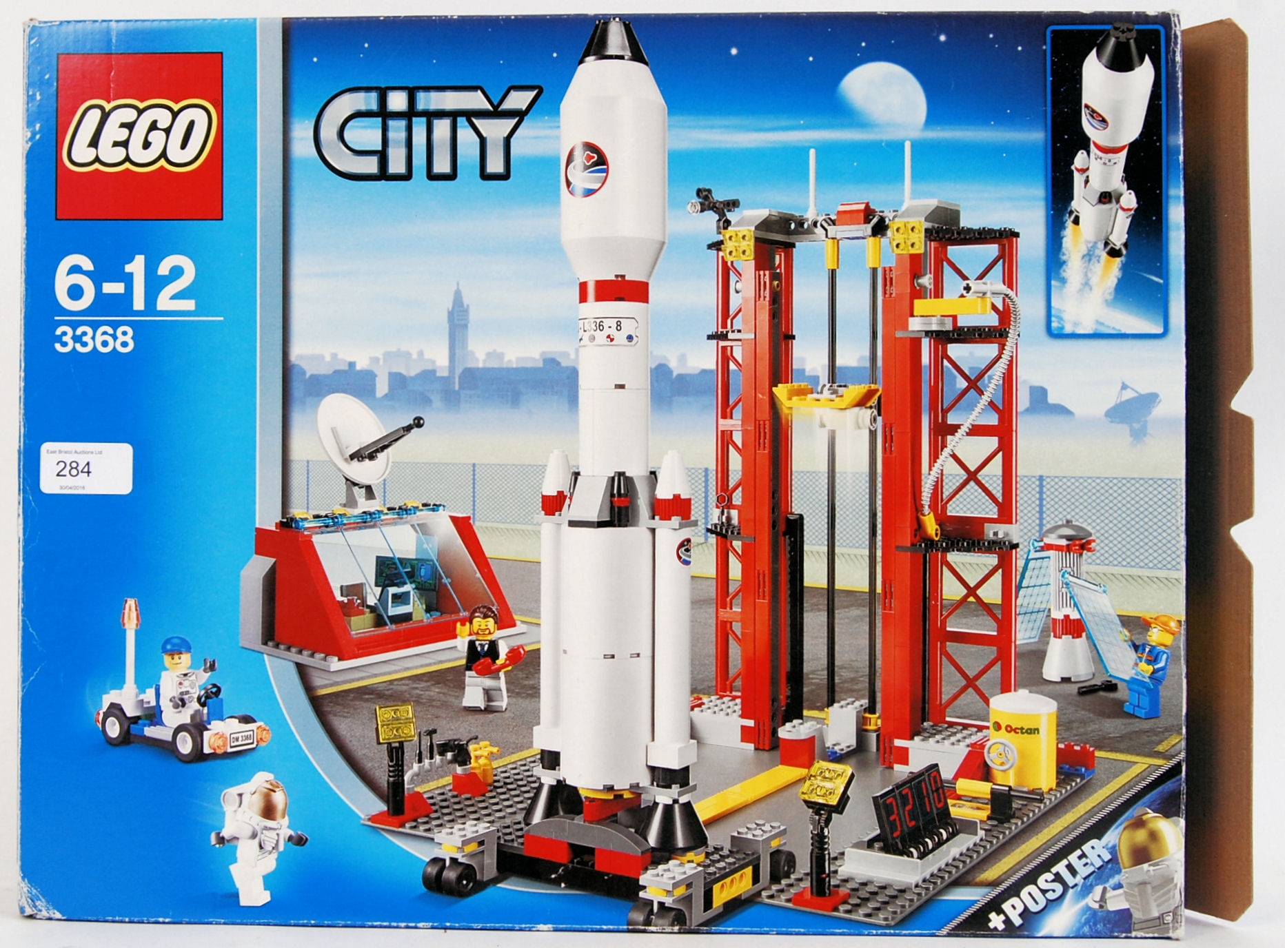 LEGO: Space Centre Lego set 3368. Believed complete, and part built, with figures and instructions.