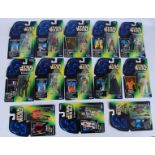 STAR WARS: A collection of 13x Kenner Star Wars Power Of The Force carded sealed action figures.