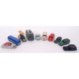DINKY: A collection of 10x vintage loose Dinky diecast model cars and vehicles to include