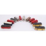 DINKY: A collection of 12x vintage Dinky diecast model coaches / buses.