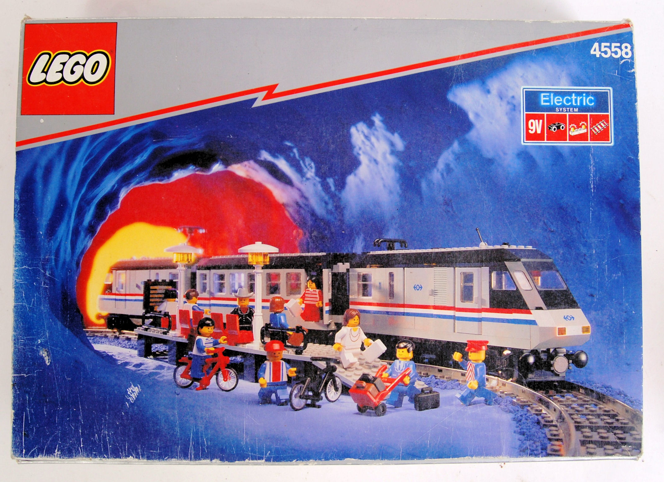 LEGO METROLINER; An original vintage Lego Metroliner 9v electric train set.