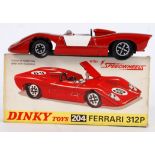 DINKY: An original vintage Dinky Toys 204 diecast model Ferrari 312P. Within the original box.