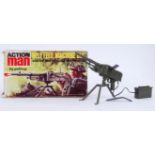 ACTION MAN: An original vintage Palitoy Action Man ' Belt Feed Machine Gun ' within the original