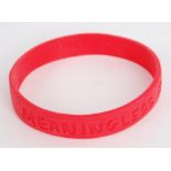 MEANINGLESS RUBBER BRACELET: Designed by Turner Prize nominated artist David Shrigley.