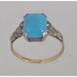 A 1930s Art Deco tested 9ct gold and sil