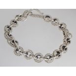 A heavy 925 silver hoop chain bracelet w