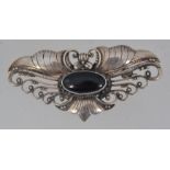 An 800 silver Art Nouveau brooch with on