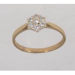 A hallmarked London 9ct gold ring with 1