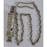 POLICE WHISTLE: An original Victorian / early 20th century Police ' Metropolitan ' uniform whistle,